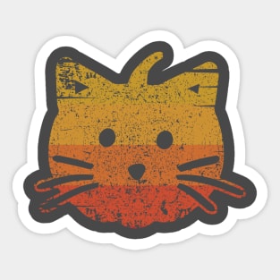 Cute Cat Lover Vintage Style Halloween Pumpkin Costume Idea Sticker